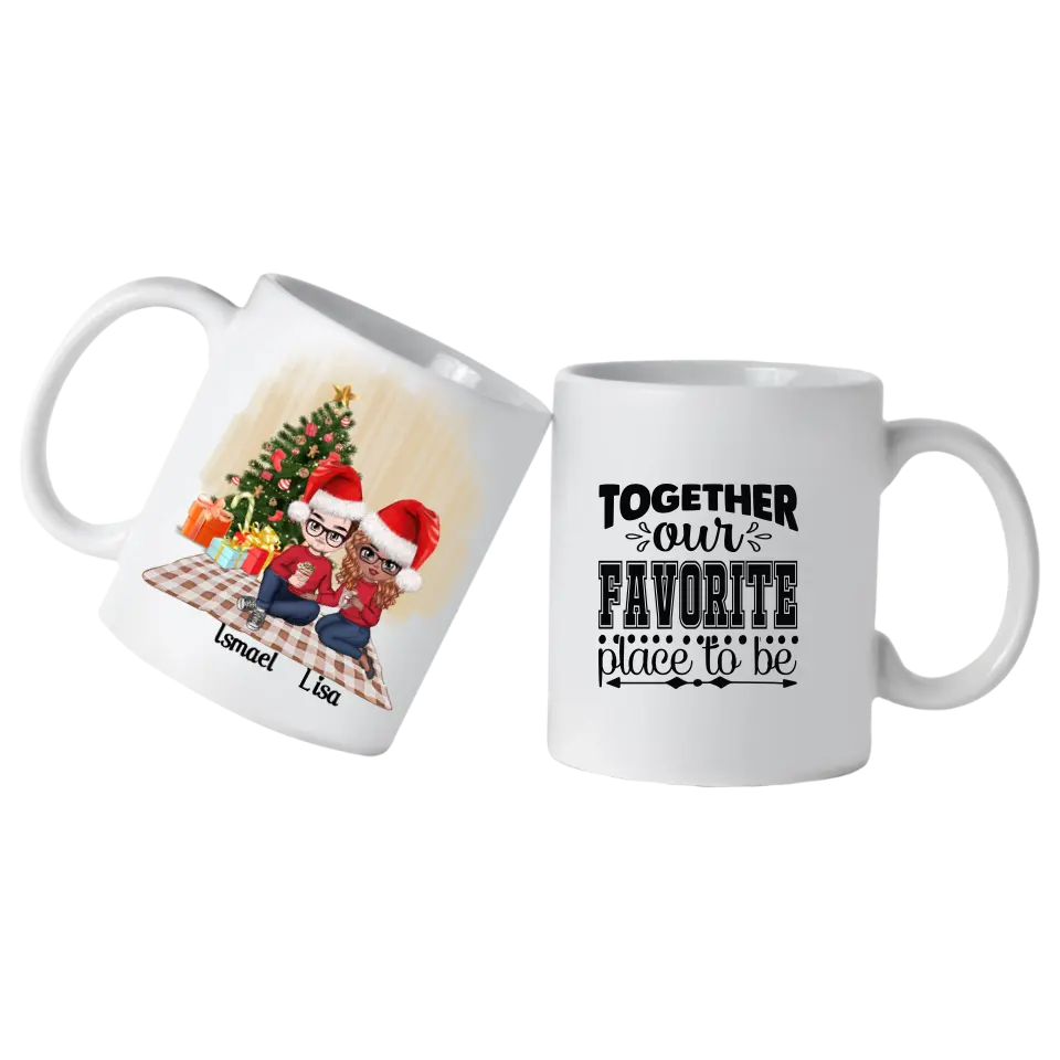 Together Our Favorite Place To Be Taza Personalizada