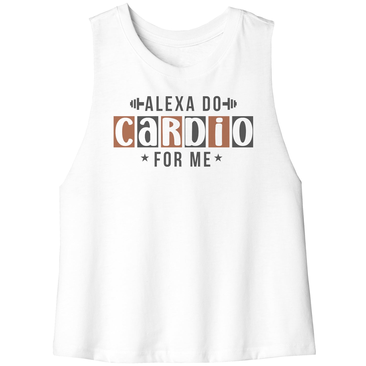 Alexa Do Cardio For Me Racerback Crop Tank