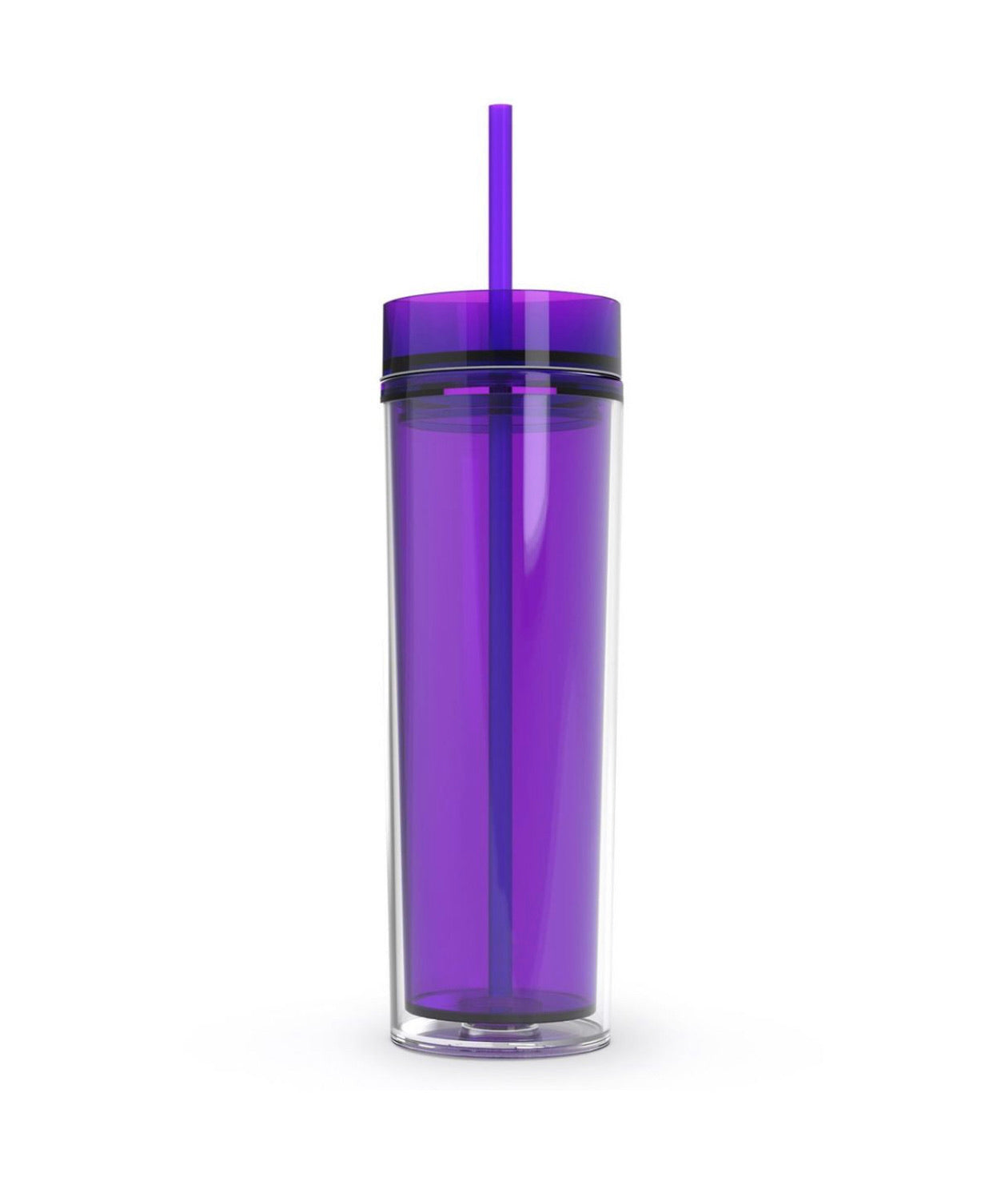 Skinny Tumbler is a 16oz double wall insulated acrylic tumbler.