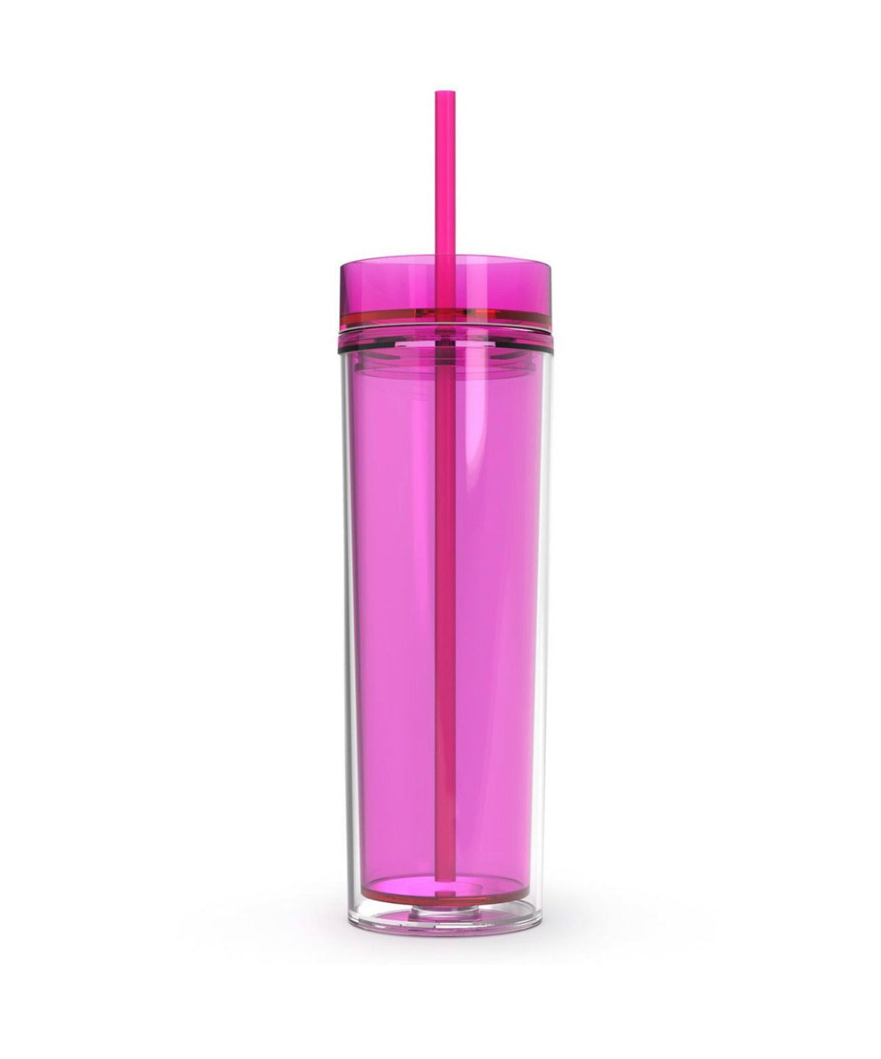 Skinny Tumbler is a 16oz double wall insulated acrylic tumbler.